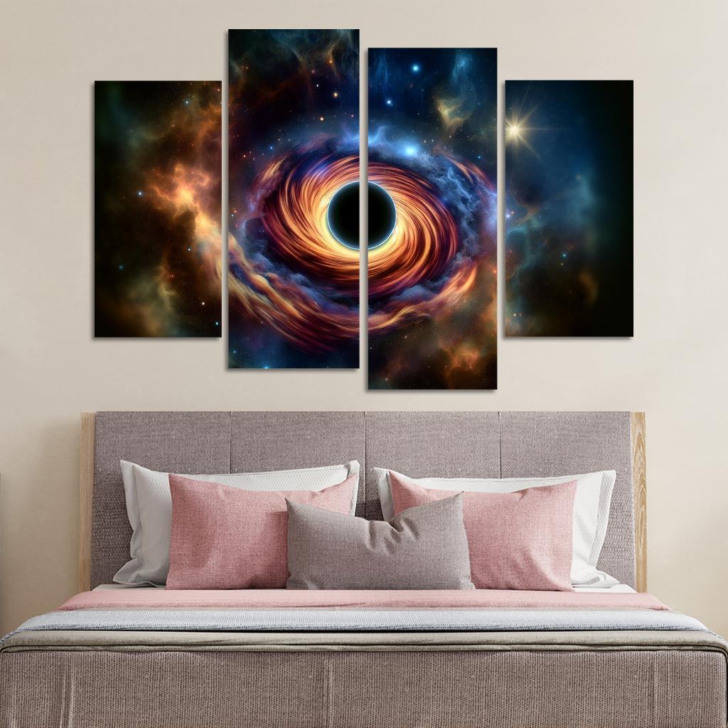 Exploring The Abyss Of Black Holes Abstract Paintings Frame