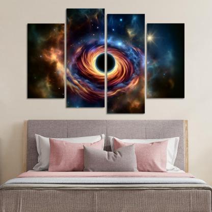 Exploring The Abyss Of Black Holes Abstract Paintings Frame