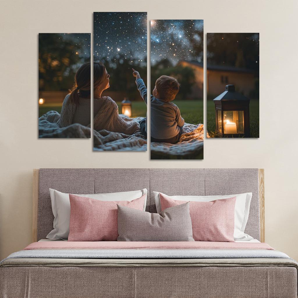 Beneath The Stars Nighttime Conversations Custom Paintings Frame