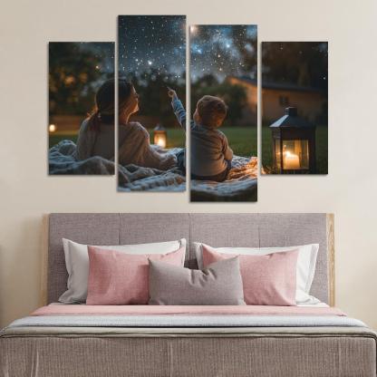 Beneath The Stars Nighttime Conversations Custom Paintings Frame