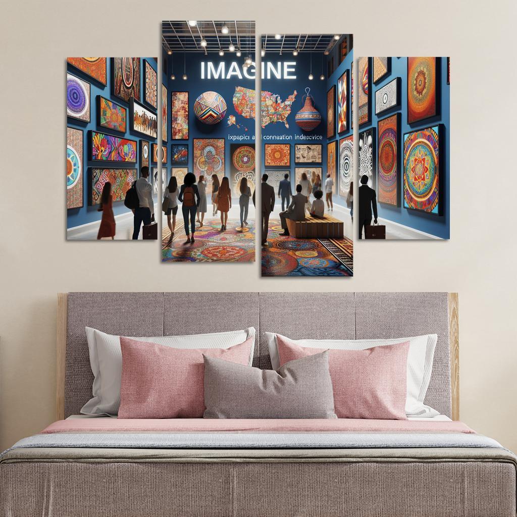 Bridging Cultures Artistic Expressions Of Unity Framed Paintings