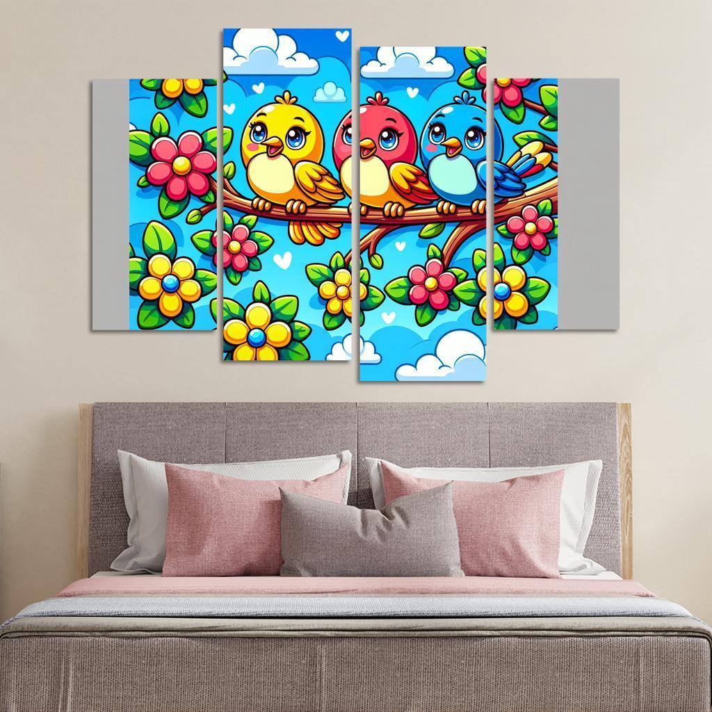 Sunny Sunbirds - Cheerful Companions Framed Paintings