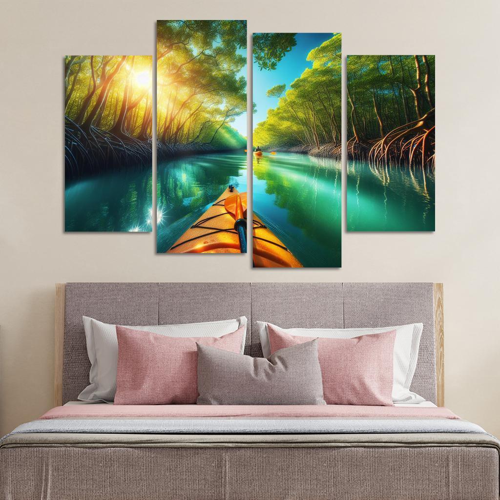 Winding Waters A Kayaker's Dream Custom Paintings Frame