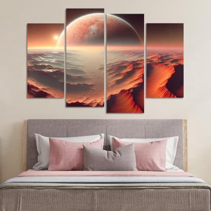 The Evolving Landscape Of Mars Abstract Paintings Frame
