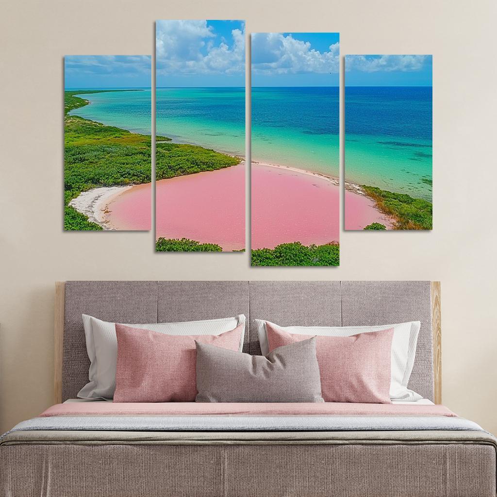 Lake Hillier Abstract Paintings Frame