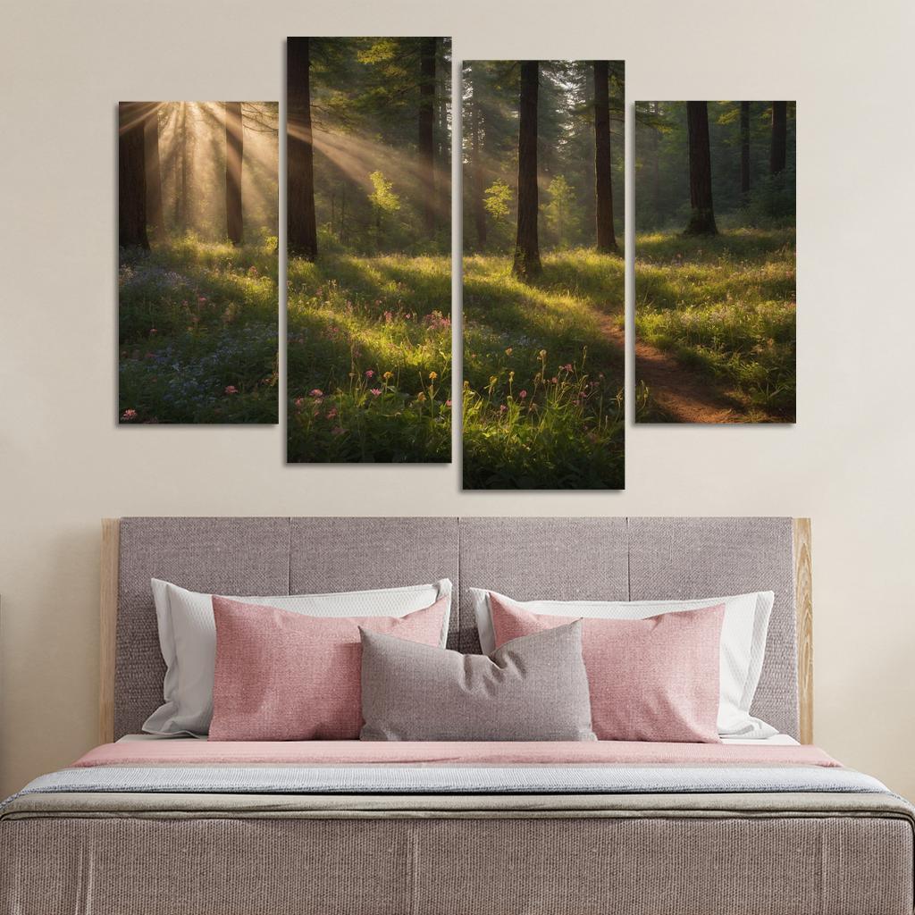 The Ethereal Glades Of Silverwood Modern Paintings Frame