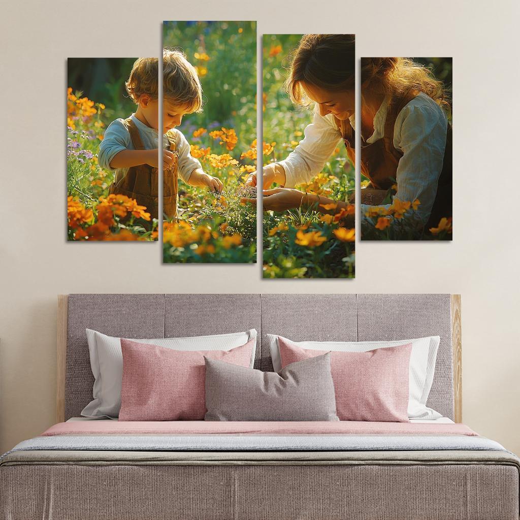 A Garden Of Hope A Mothers Nurturing Spirit Canvas Paintings Frame
