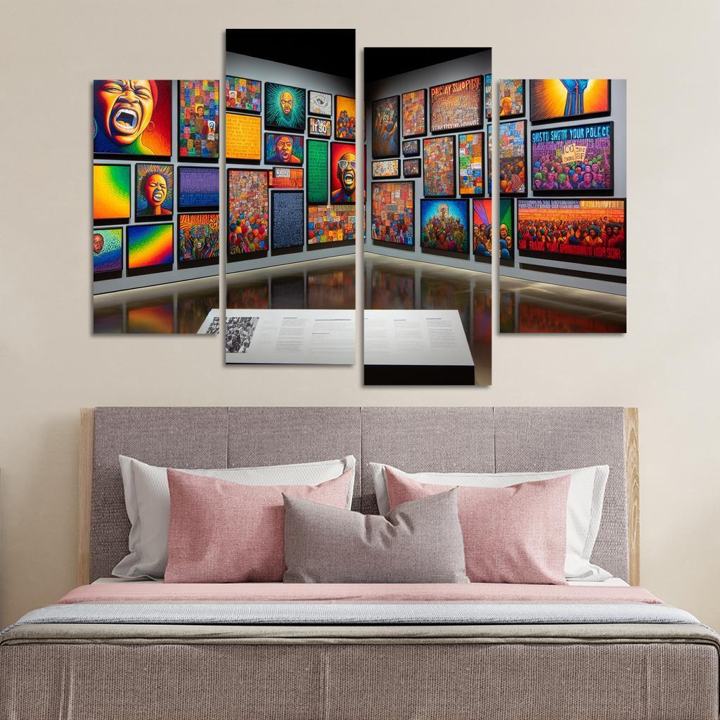 Threads Of Change Art On Racial Equality Framed Paintings