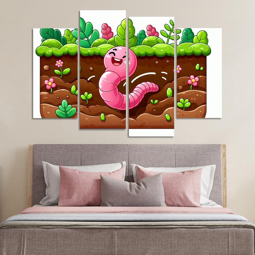 Wiggly Worm Modern Paintings Frame