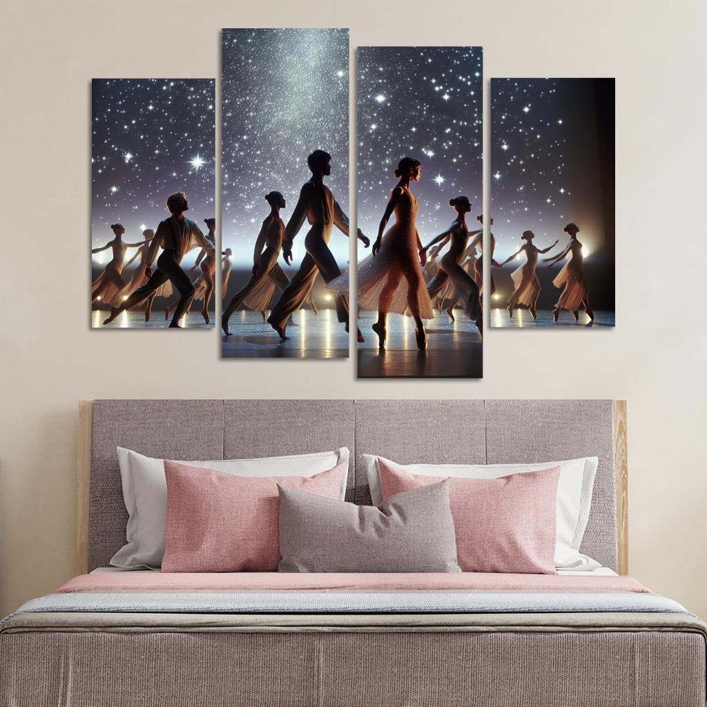 Tango del Cielo The Dance of Heaven 4 Piece HD Canvas Wall Art-Original Frame