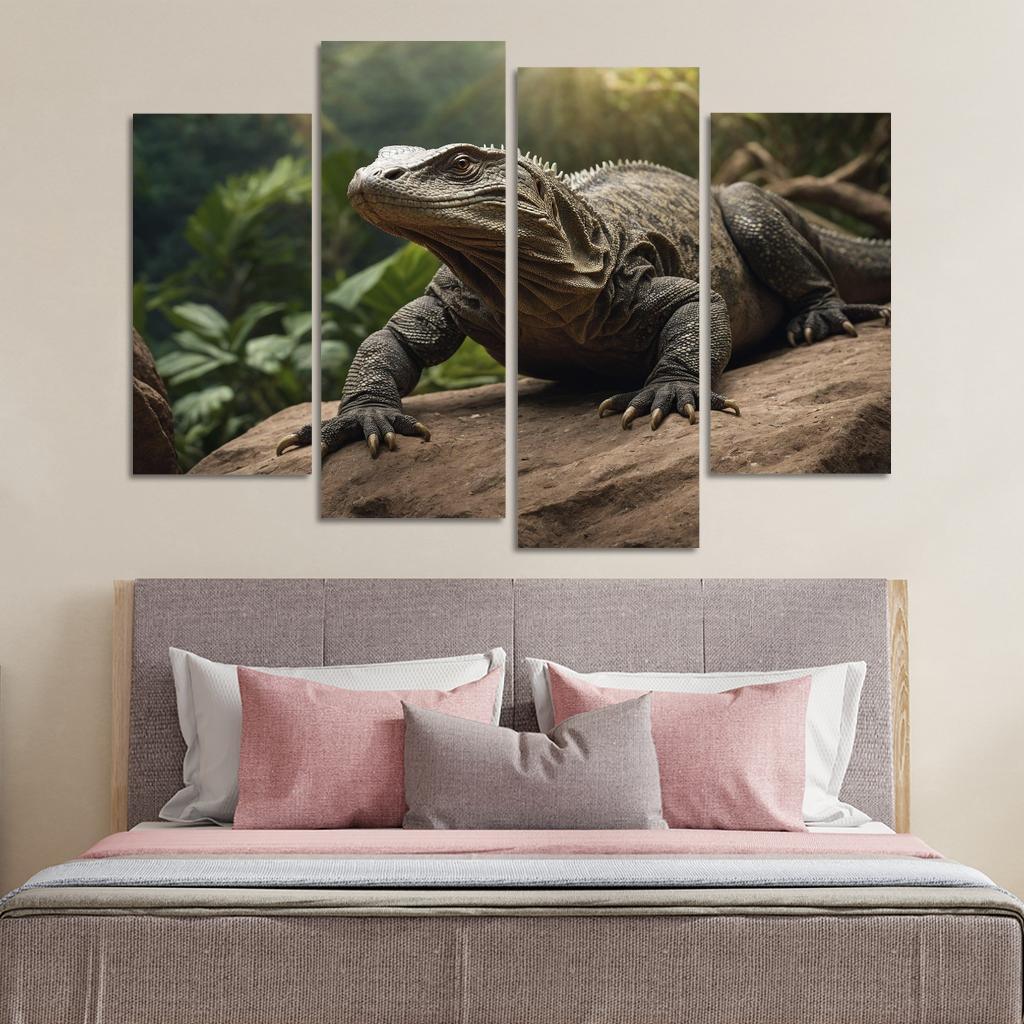 The Majestic Komodo Dragon Nature's Ultimate Lizard Framed Paintings