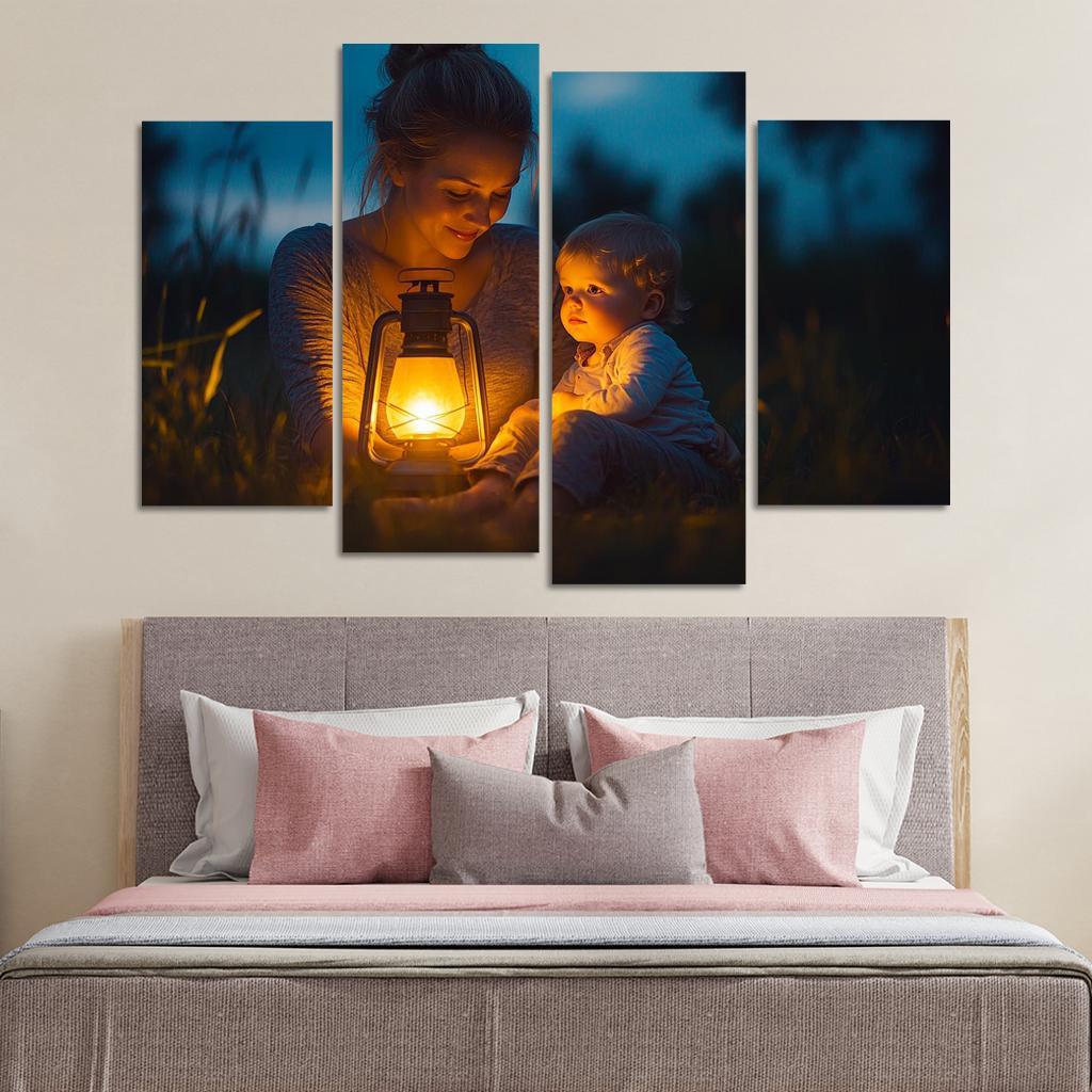 A Light In The Dark A Mothers Guiding Presence Canvas Paintings Frame