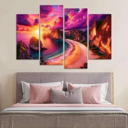 Sunset Ridge Beach Premium Artwork Frames