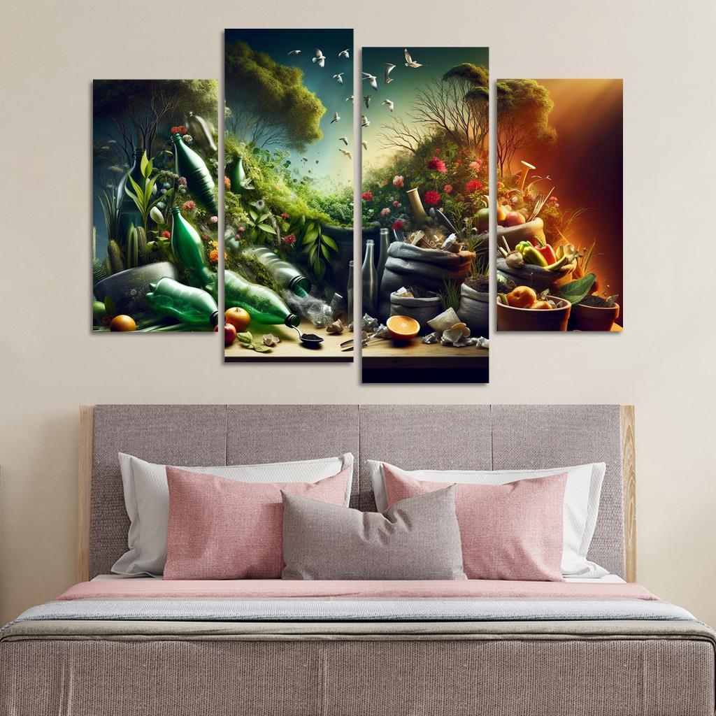 The Cycle Of Waste Towards Sustainable Living Custom Paintings Frame