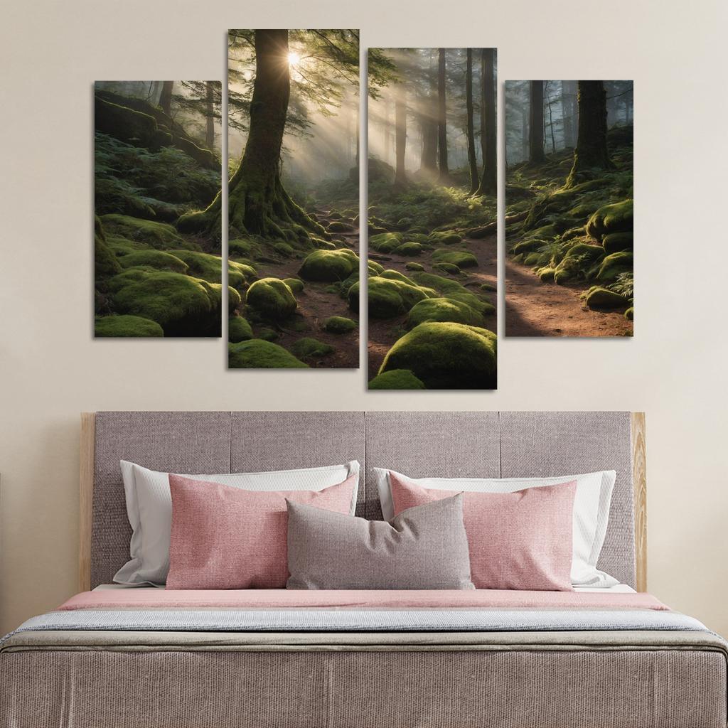 Ethereal Glow Of Misty Forest Trails Art Trends
