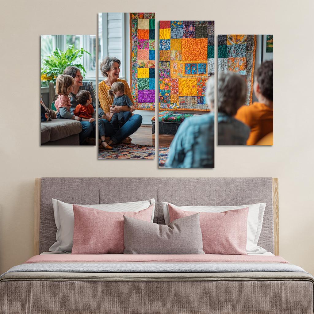 Threads Of Togetherness A Mothers Tapestry Custom Paintings Frame