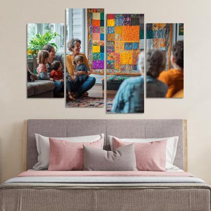 Threads Of Togetherness A Mothers Tapestry Custom Paintings Frame