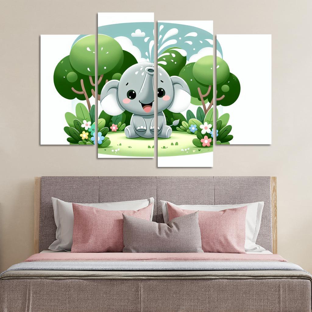 Exploring Elephants - Safari Adventures Framed Paintings