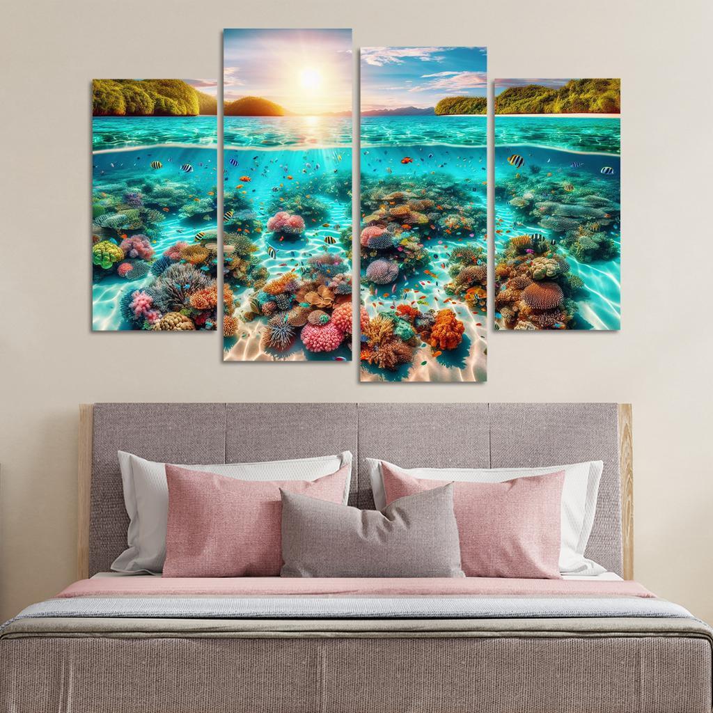 Coral Sands Beach Custom Paintings Frame