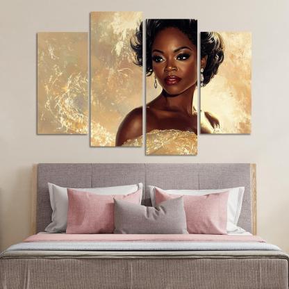 Viola Davis The Powerhouse Of Emotional Depth Framed Paintings