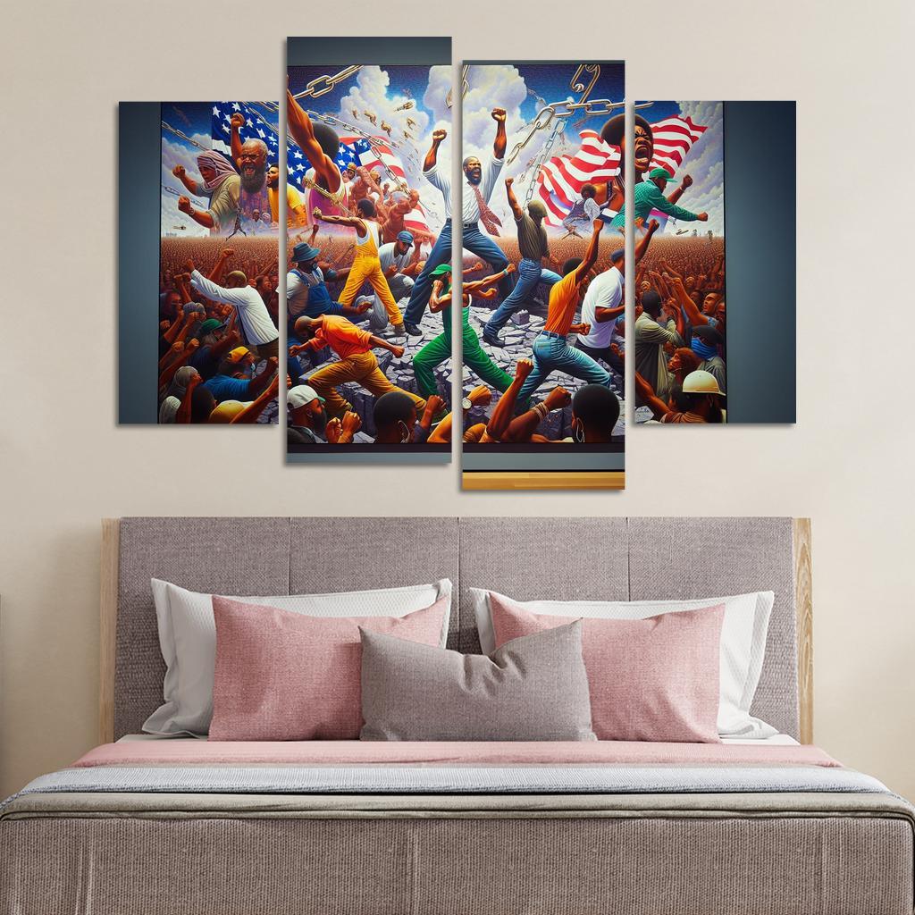 Walls Of Justice The Fight Against Racial Inequality Multi-panel Paintings