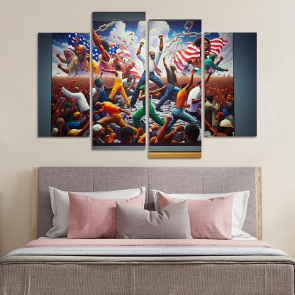 Walls Of Justice The Fight Against Racial Inequality Multi-panel Paintings