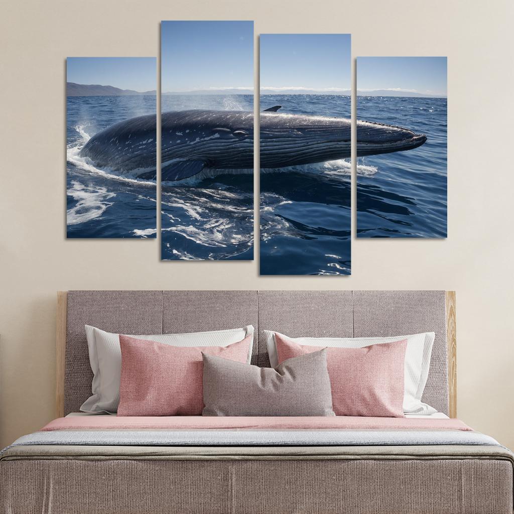 The Enigmatic Blue Whale The Largest Creature On Earth Custom Paintings Frame