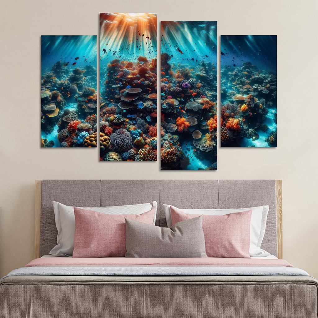 Coral Garden Underwater Paradise Custom Paintings Frame