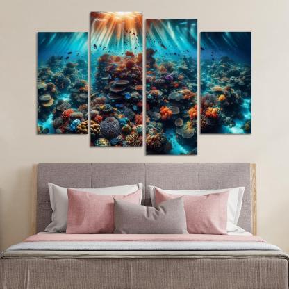 Coral Garden Underwater Paradise Custom Paintings Frame