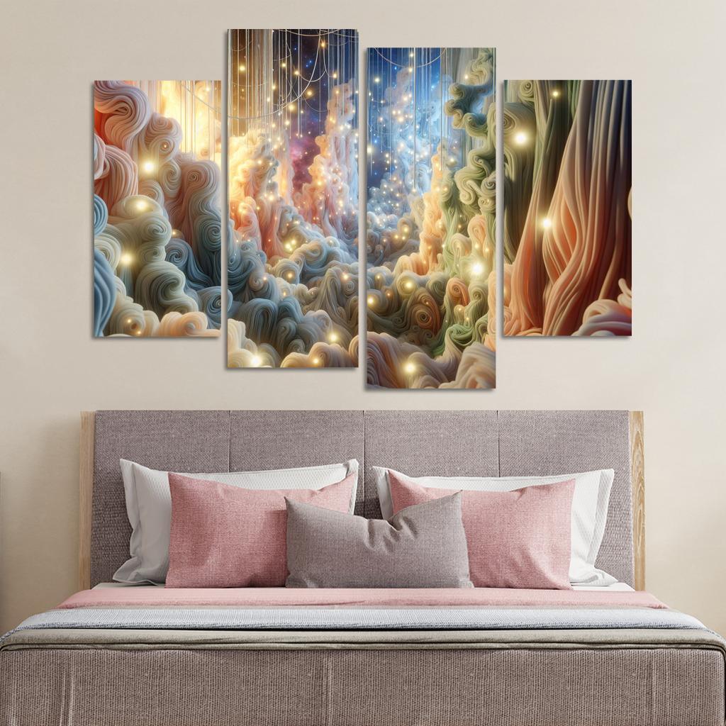 Whispers of Forgotten Dreams 4 Piece HD Canvas Wall Art-Original Frame