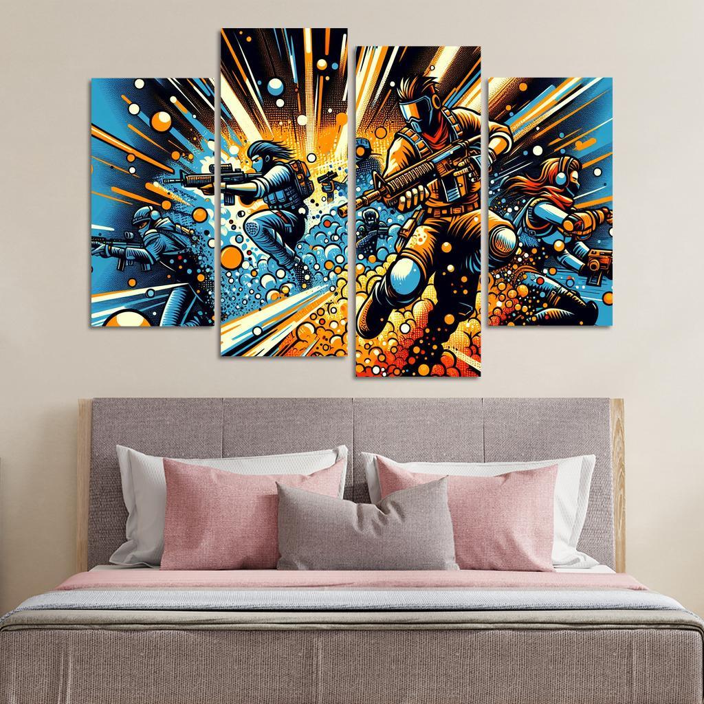 Dragon Ball Universe 4 Piece HD Canvas Wall Art-Original Frame