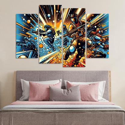Dragon Ball Universe 4 Piece HD Canvas Wall Art-Original Frame