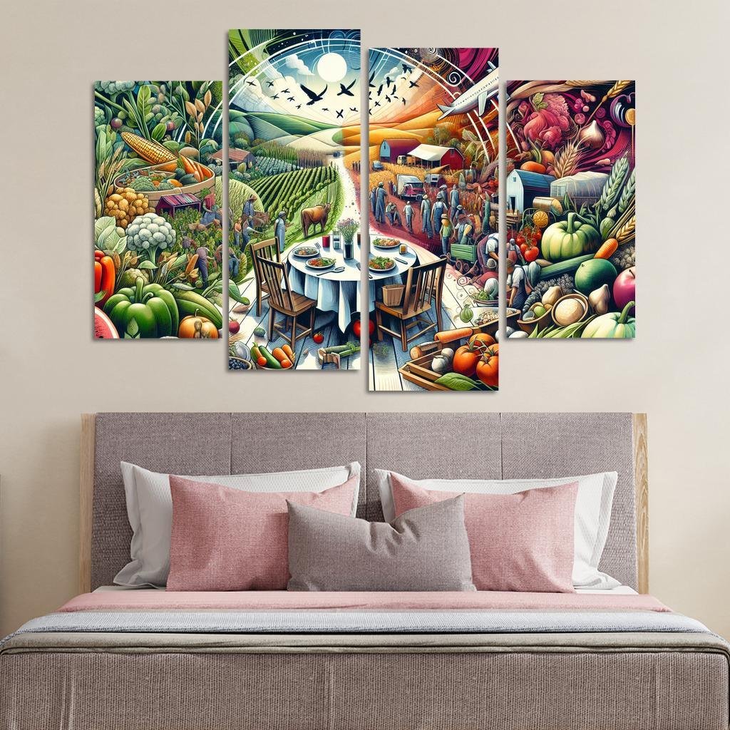 The Fabric Of Life Understanding Food Systems Custom Paintings Frame