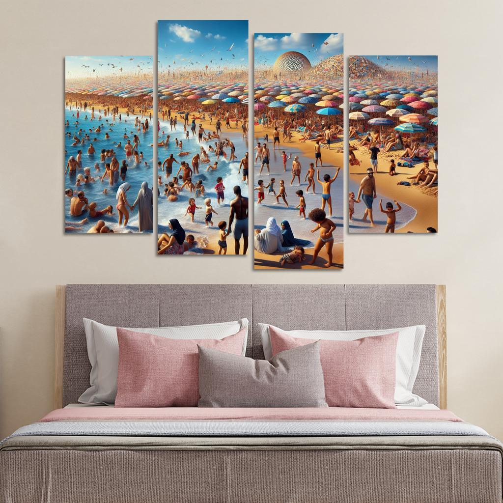 Sun-kissed Shore Custom Paintings Frame