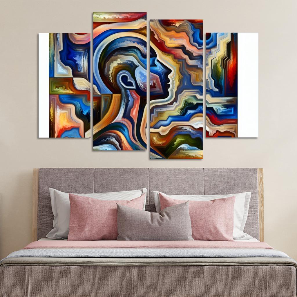 Invisible Battles Advocating for Chronic Illness Awareness 4 Piece HD Canvas Wall Art-Original Frame