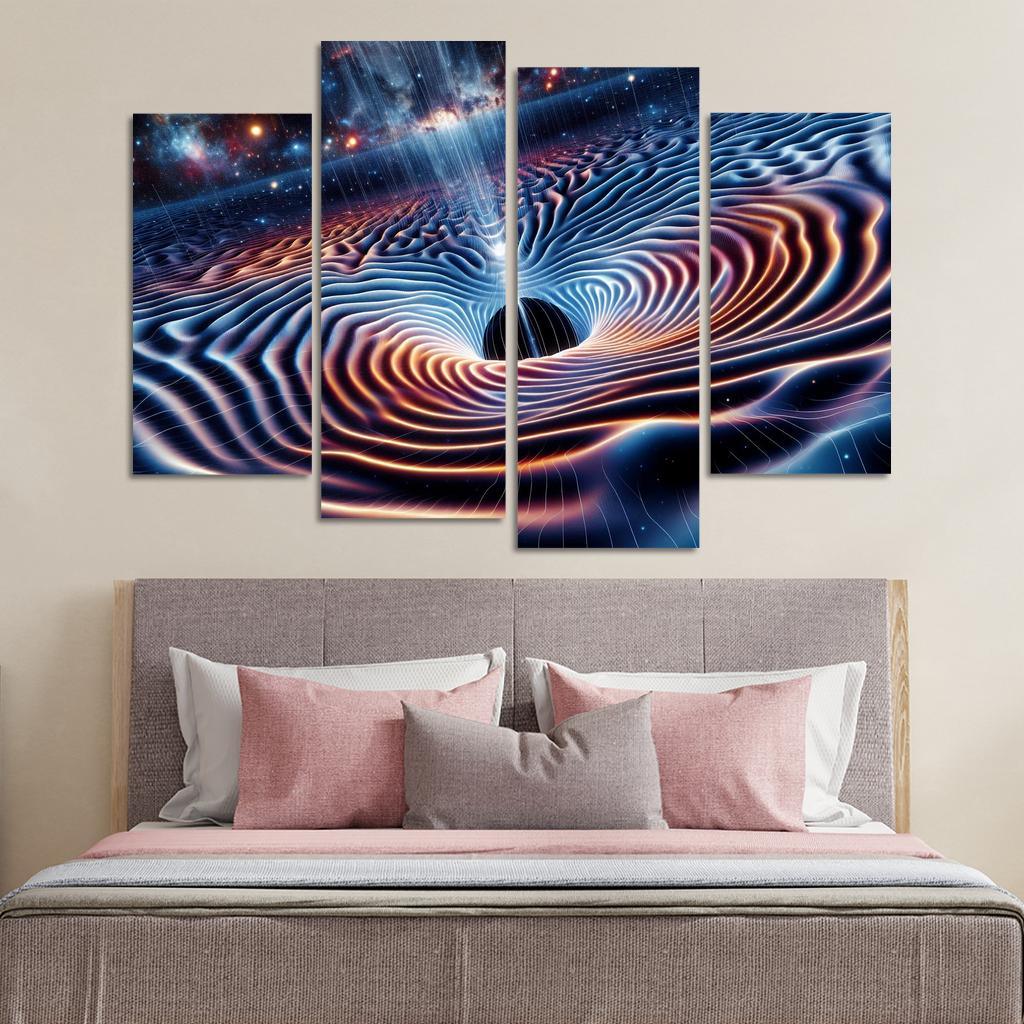 The Search For Gravitational Waves Abstract Paintings Frame