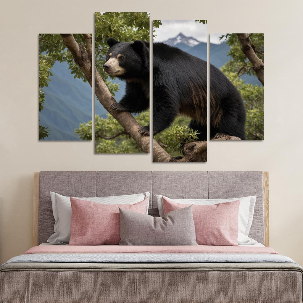 The Captivating Spectacled Bear South America's Only Bear Oil Paintings Frame