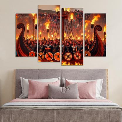 Up Helly Aa - Scotland Framed Paintings