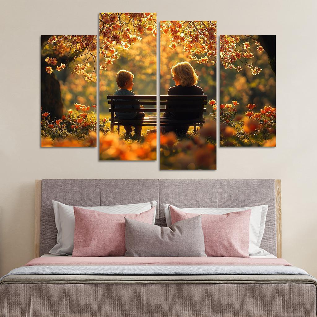 The Wisdom Of Ages A Mothers Guiding Hand Canvas Paintings Frame