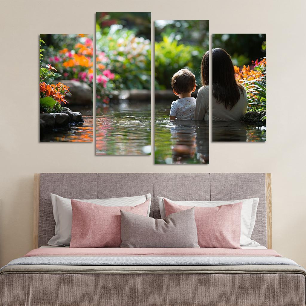Reflections Of Love The Mirror Of Motherhood Custom Paintings Frame