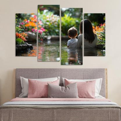 Reflections Of Love The Mirror Of Motherhood Custom Paintings Frame
