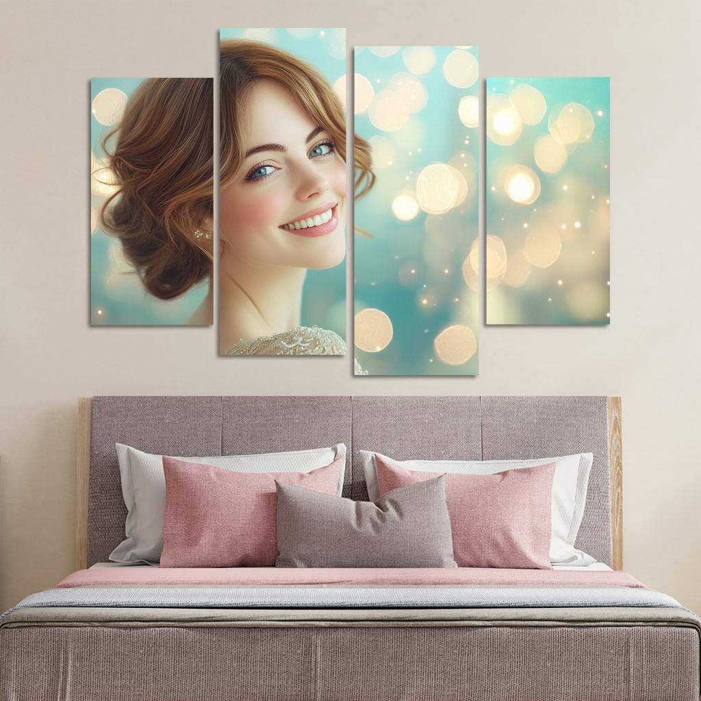 Emma Stone Shining Bright In The La La Land Of Dreams Framed Paintings