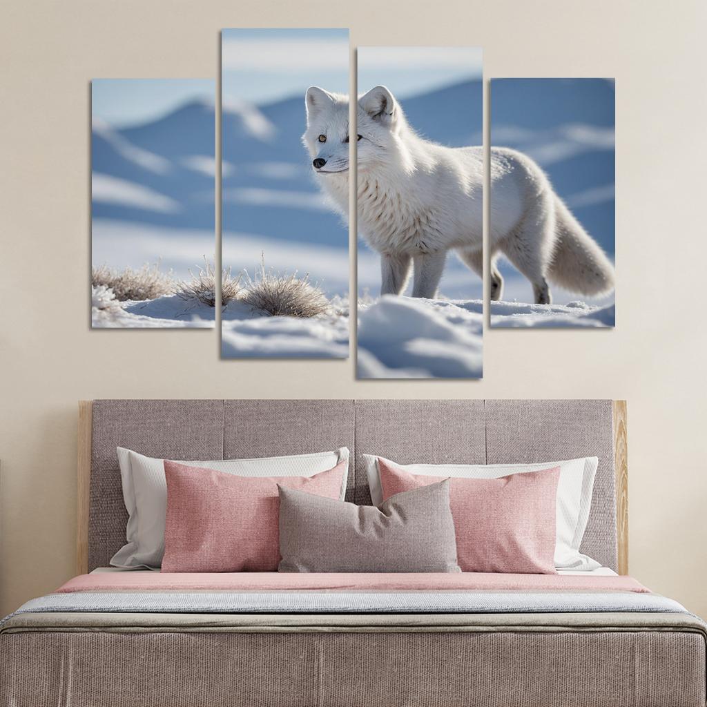 The Charming Arctic Fox Multi-panel Paintings