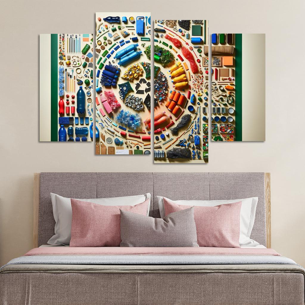 The Cycle Of Waste Advocating For A Circular Economy Multi-panel Paintings