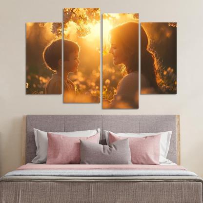 Heartstrings Of Connection A Mothers Unyielding Support Canvas Paintings Frame