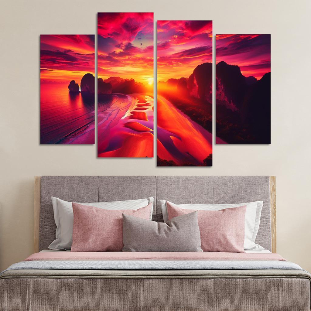 Sun-kissed Bluffs Scenic Lookout Custom Paintings Frame