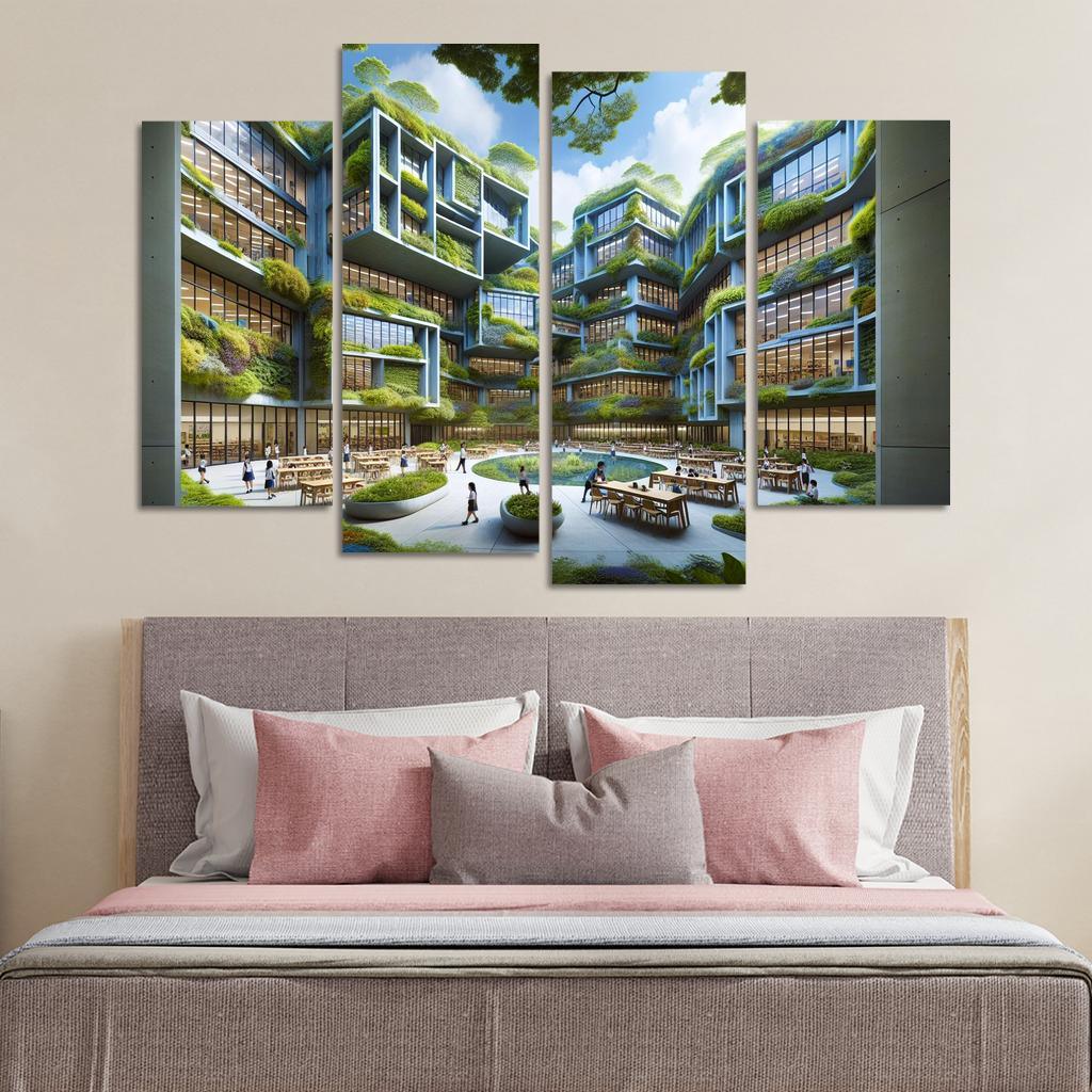 Nature-centric Education Buildings Custom Paintings Frame