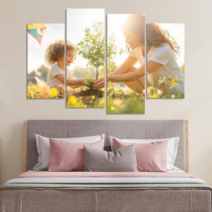 Chasing Dreams Together A Mother's Guidance Canvas Paintings Frame