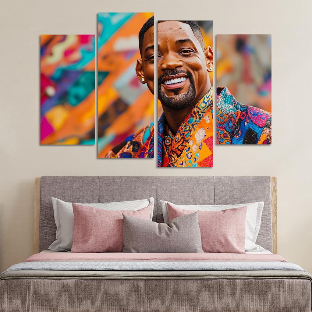 Will Smith Uniting Worlds With The Fresh Prince Charm Framed Paintings