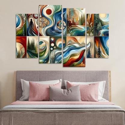 Voices Of The Past Indigenous Wisdom And Stewardship Multi-panel Paintings